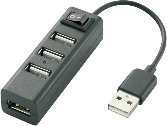 Renkforce Slim 4 porty USB 2.0 hub černá