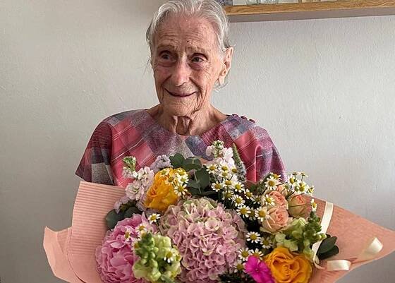 Fotogalerie: Marie Nováková ze Zlína, 104 let, se synem.