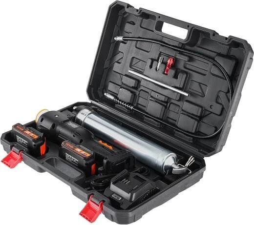 Akumulátorová elektrická mazací pistole 20 V 2,0 Ah sada baterií 10000 PSI s pouzdrem za 2327.00CZK - Allegro