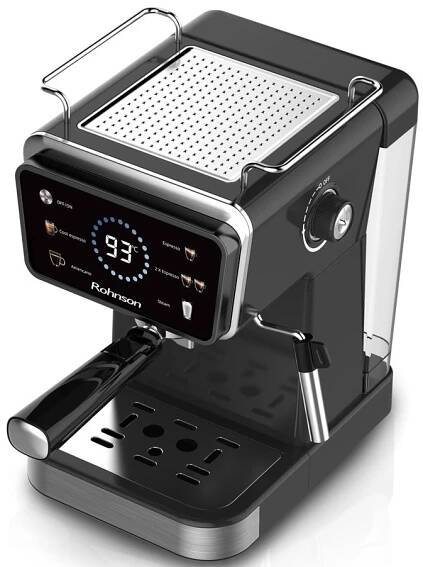 Pákový kávovar Rohnson R-98015 Hot & Cold černý/stříbrný | DATART