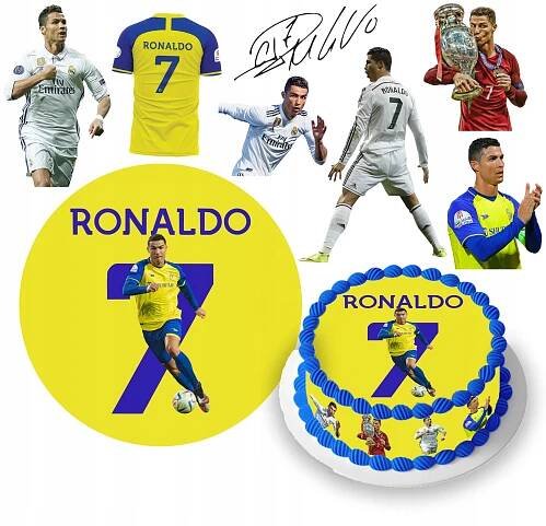 MEGA SADA OPLATEK NA DORT CRISTIANO RONALDO CR7 MÍČ + TEXT BONUS 3