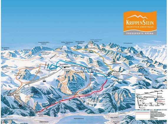 Krippenstein - mapa sjezdovek