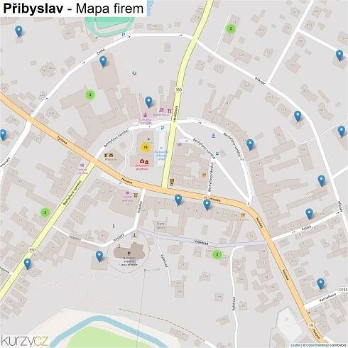 Přibyslav - mapy | Kurzy.cz