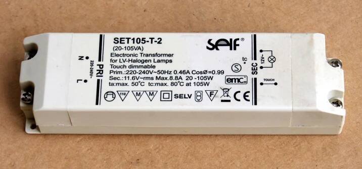 Elektronický transformátor pro halogeny 105W / 12V - Elektronika
