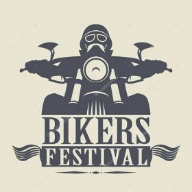 Stamp or label with the words Bikers Festival inside