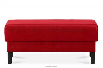 Otoman k pohovce z ekokůže červený ESPECTO - barva červená - KONSIMO. online obchod s nábytkem