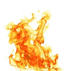 Plamen ohně izolovaných na bílém pozadí — Stock obrázek