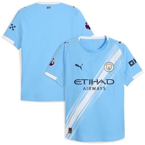  Manchester City Puma 2025/26 Home Authentic Jersey - Sky Blue