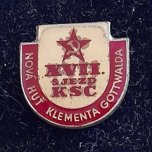 POLITIKA - XVII.SJEZD KSČ NHKG - Odznaky, nášivky a medaile