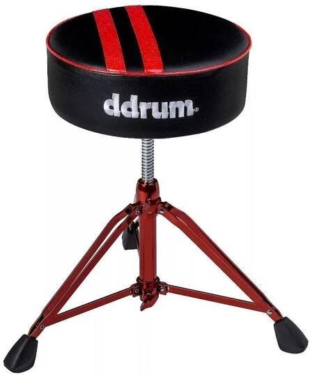 DDRUM Mercury Fat Throne w/Red Base & Stripes - Muziker