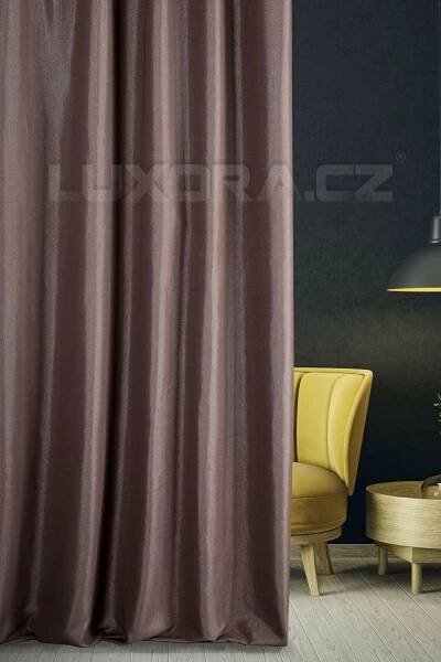 Dekorační látka LUREX tmavě hnědý lesk na závěsy, polštářky | Dante.cz