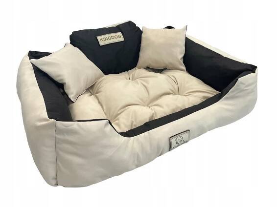 KingDog Béžové Voděodolný lehátko pro psy 55x45 cm
