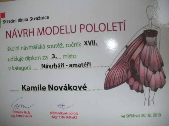 20.      ,,Model roku 2019"  -3. místo -  Kamila Nováková