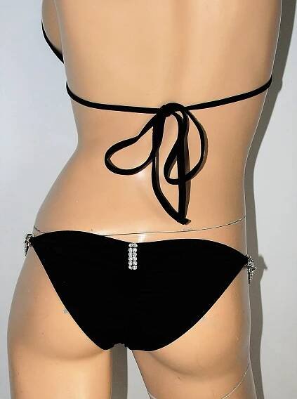 Black strappy chain & hearts - Shore Princess Swimwear
