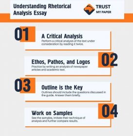 Rhetorical analysis essay structure infographic