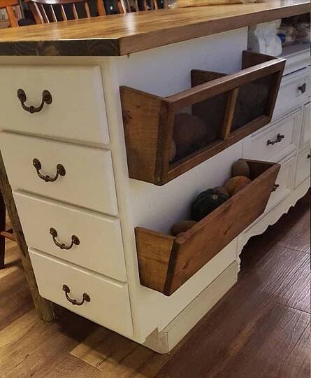 DIY Kitchen Island with Two Drawers