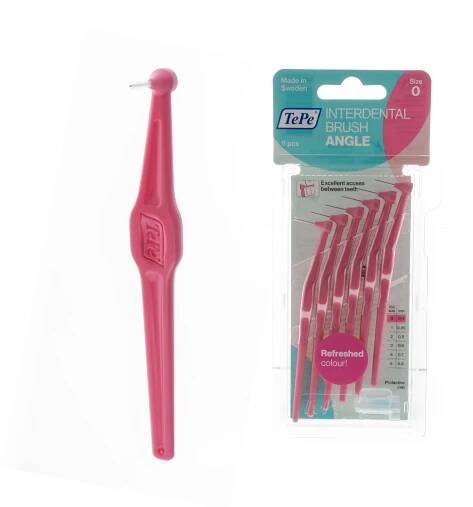 TePe meziz.kart.Angle size 0 Růžové 6ks 154610