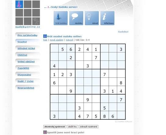 Sudoku online zdarma: Hrej křížovku sudoku online