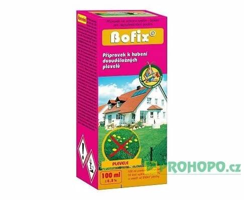 Bofix 100ml - trojkombinace účinných látek k hubení dvouděložných plevelů v trávnících