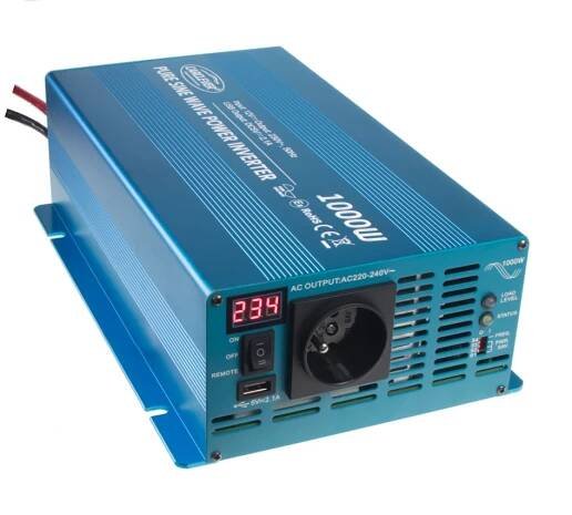 Sinusový měnič napětí z 12/230V, 1000W/displej | TAŽNÁ, AUDIO - VIDEO, ZABEZPEČENÍ MECHANICKÉ I ELEKTRONICKÉ, AUTODOPLŇKY