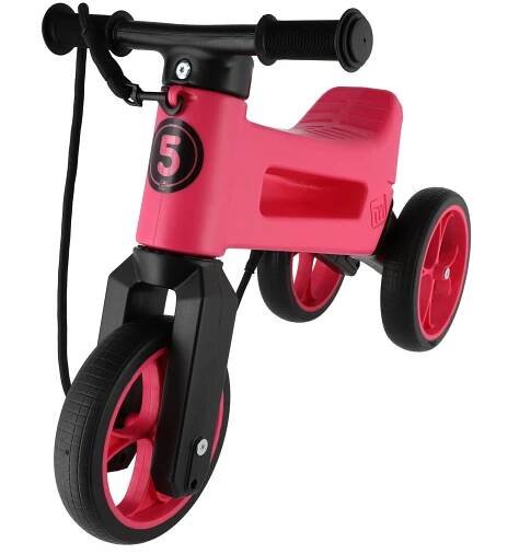 FUNNY WHEELS Rider SuperSport 2v1 růžové/růžové s popruhem a tichými koly
