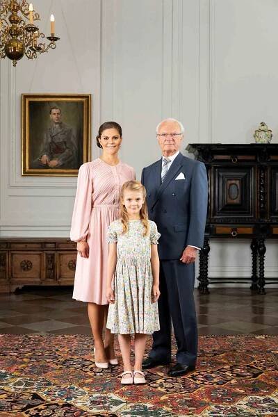 Sweden King Carl XVI Gustaf Princess Estelle Crown Princess Victoria