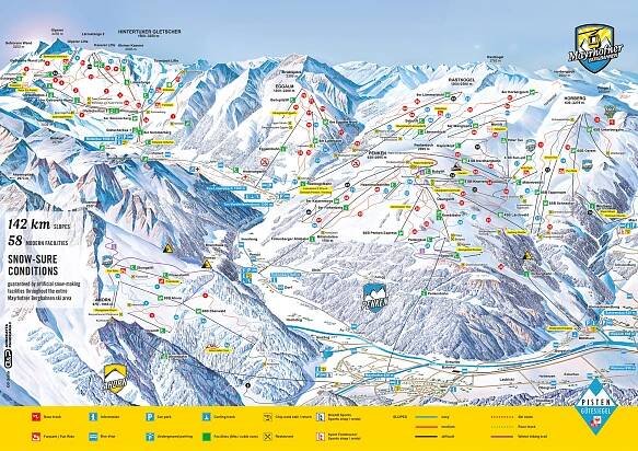 Mayrhofen / Ski Zillertal 3000 - mapa sjezdovek