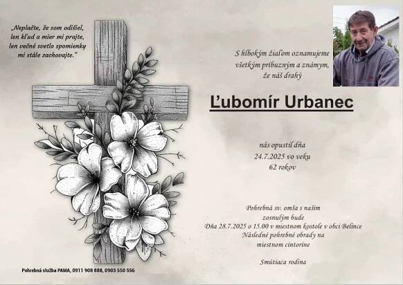 Ľubomír Urbanec - Pohrebná služba Pama