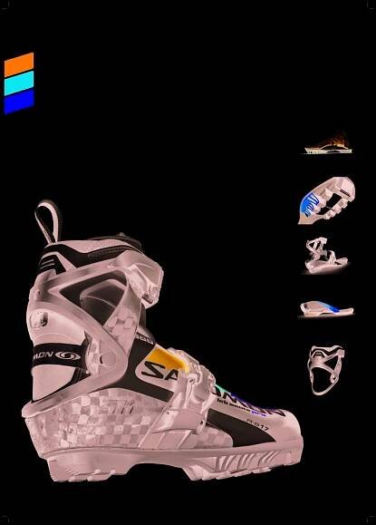 Old model Salomon SLab Skate Pro with SNS compatible sole