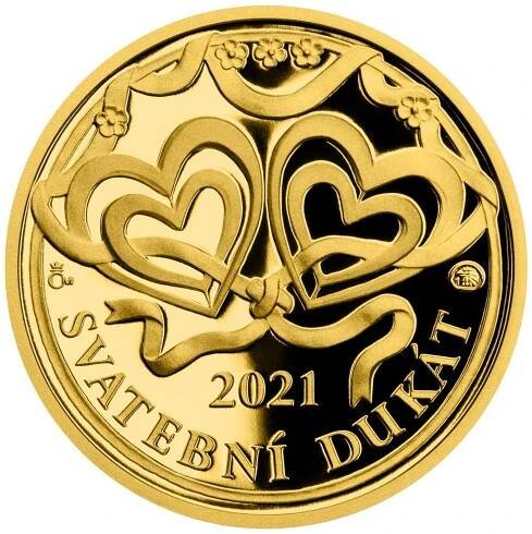 Zlatý svatební dukát 3,49 g proof 2022