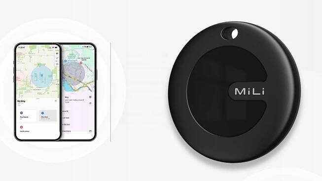 GPS lokátor MiTag MiLi DUO Android iOS pro batoh na klíče a zavazadla pro psa Obsahuje baterie ano