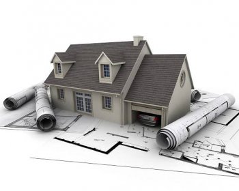 16087858 – 3d rendering of a house with garage on top of blueprints – BH System s.r.o.