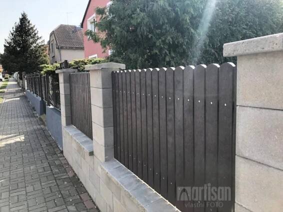 Plastové plotovky Transform půlkulaté 78x21x1800, hnědé - recyklát