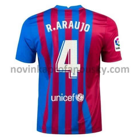 FC Barcelona Dres Ronald Araujo 4 Domácí Fotbalové Dresy pro Muže 2021-2022