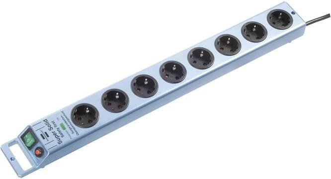 Brennenstuhl 1153340338 zásuvková lišta s přepěťovou ochranou 8násobná modrá (metalíza) DE schuko zástrčka/zásuvky 1 ks