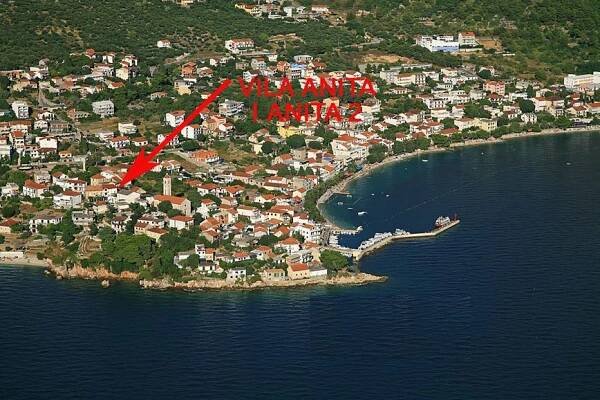 Anita vila - pozice na mapě - Gradac - 101 CK Zemek - Chorvatsko