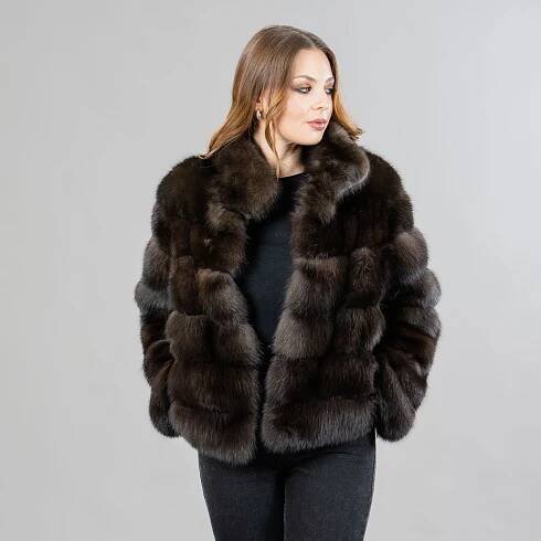 dark brown sable fur jacket-5