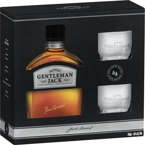 Jack Daniel's Gentleman Jack 40% 0,7 l (dárkové balení 2 sklenice)