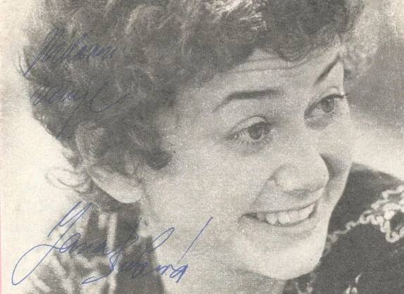 Jana Boušková, herečka, autogram, podpis