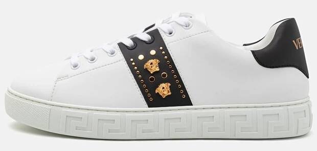 APPLICATION MEDUSE AND STUD - Tenisky - white/black/gold