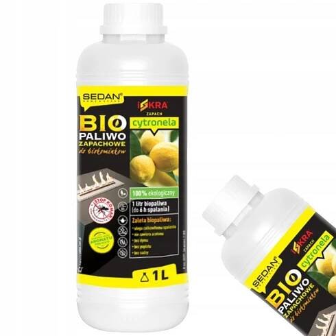 Vonné biopalivo do krbu 1L VŮNĚ CITRONELA bioethanol biokrb