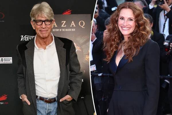 A split of Eric Roberts and Julia Roberts at separate events.