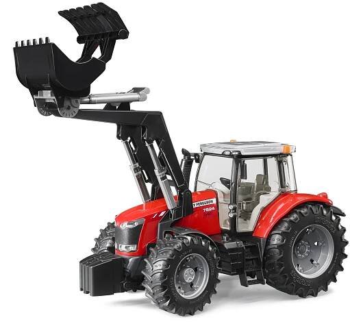 Bruder Traktor MASSEY FERGUSON 7624 s čelním nakladačem