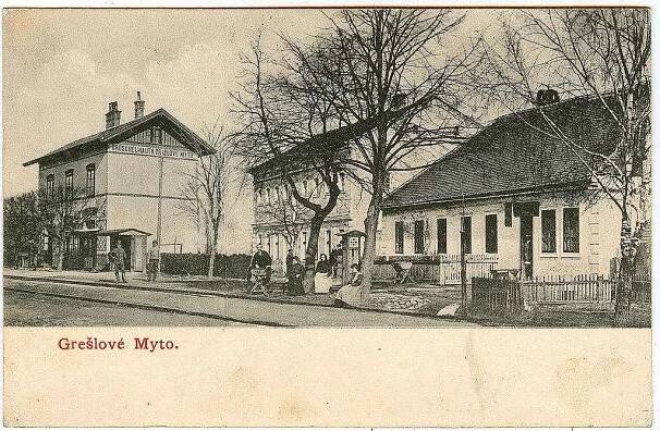 Historická pohlednice Grešlového Mýta.