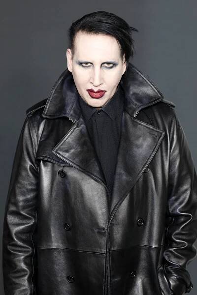 Image has been digitally retouched) Marilyn Manson arrives at 'The Art Of Elysium's 13th Annual Celebration - Heaven' at Hollywood Palladium on January 04, 2020