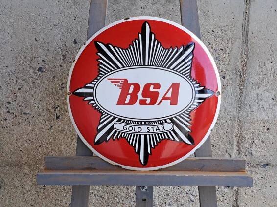 BSA smaltovaná cedule + BONUS - Starožitnosti