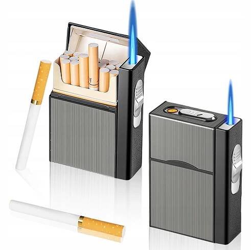 POUZDRO NA CIGARETY S ELEKTRONICKÝM ZAPALOVAČEM NABÍJENÍ PŘES USB JAKO DÁREK