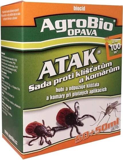 AgroBio Atak sada proti klíšťatům 50+50ml
