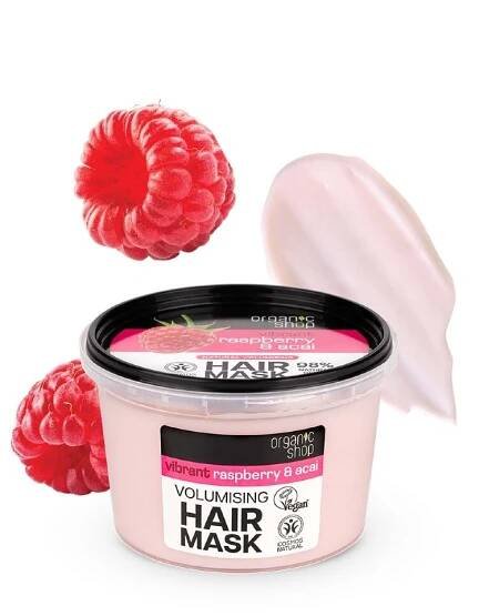 OS0012 OS ORGANIC SHOP VIBRANT RASPBERRY & ACAI VOLUMISING HAIR MASK 250 ML-2