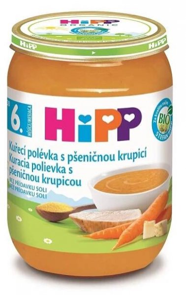 HiPP BIO Kuřecí polévka s pšeničnou krupicí 190 g